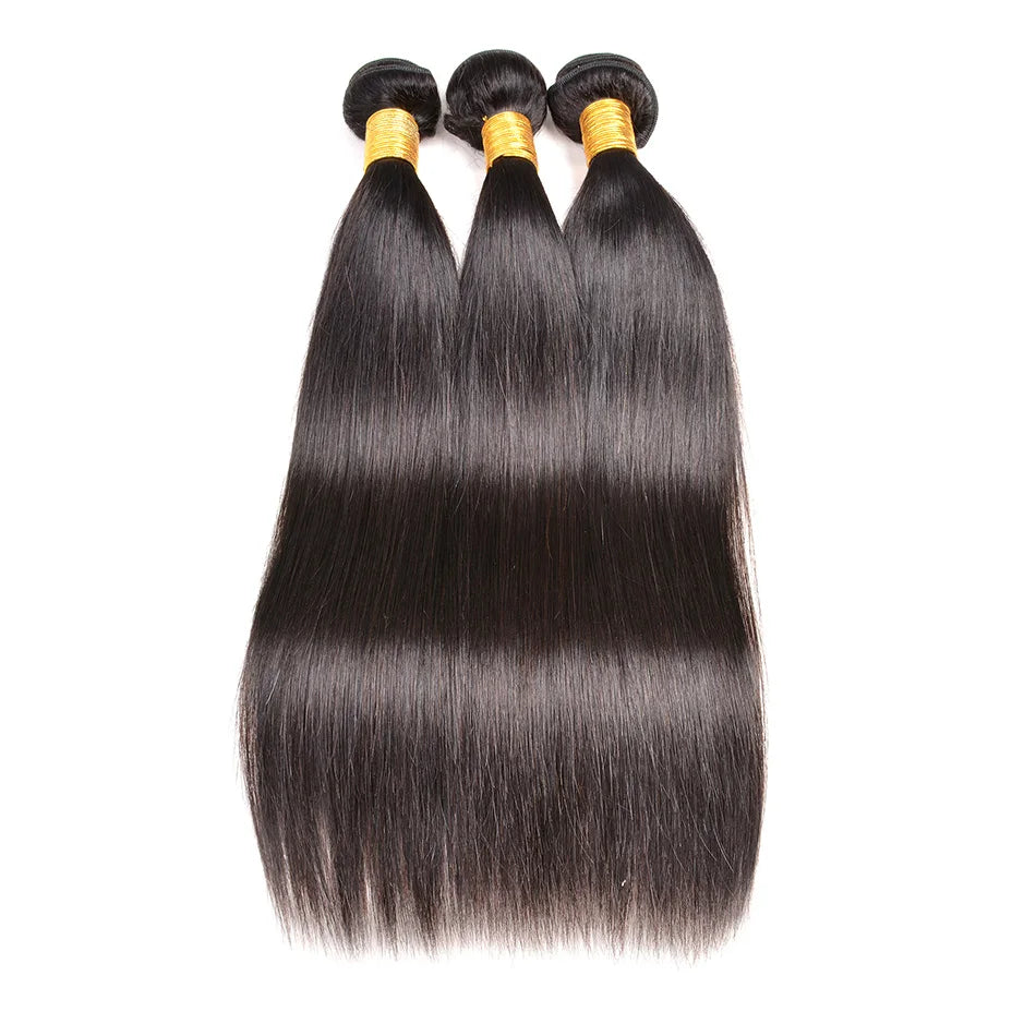 12A Grade 100% Human Hair Bundles 30 inch Straight Bundles Brazilian Raw Hair Weave 100 g/pc Natural Black Human Hair Extensions