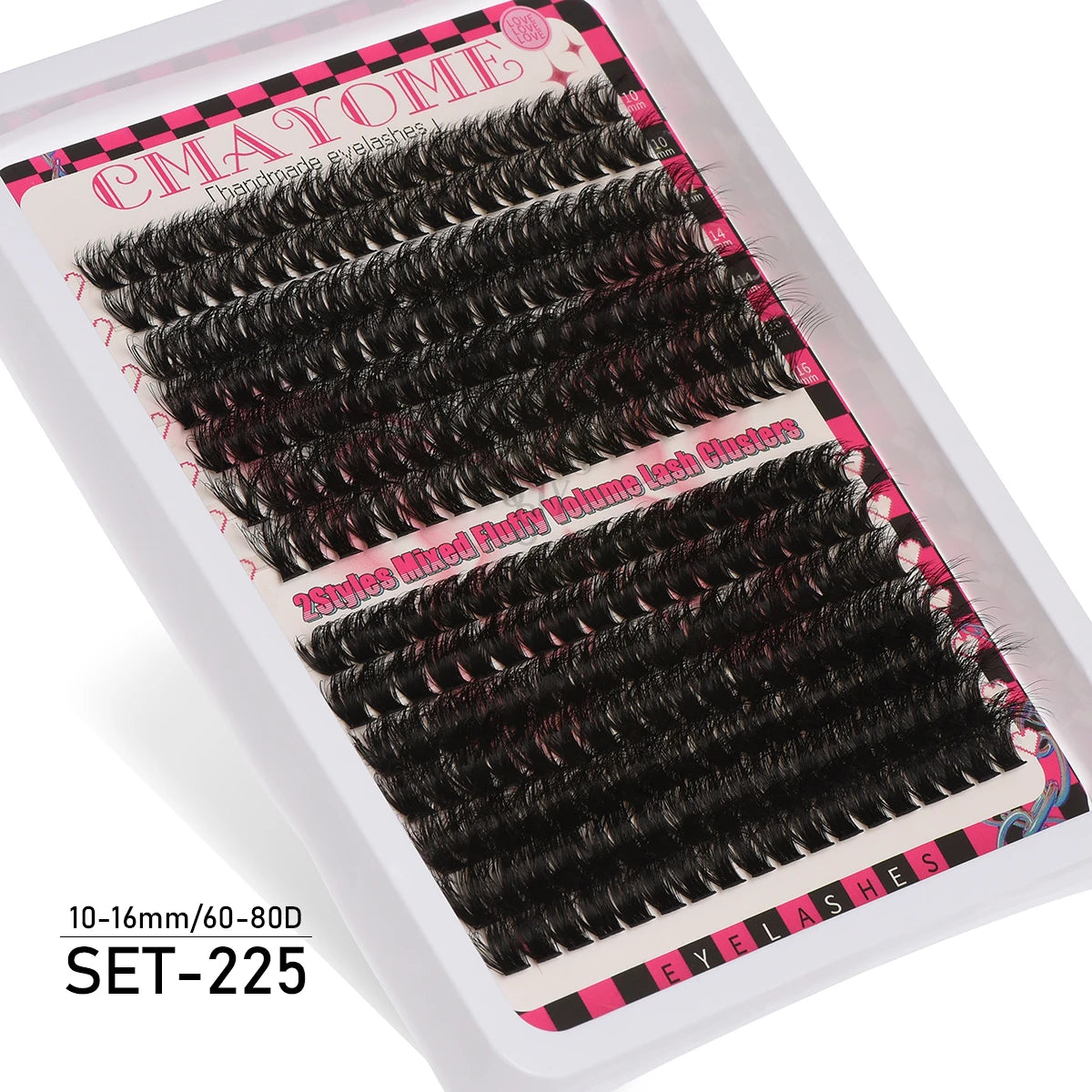 Individual Lashes 20-100D 280pcs Cluster Lashes Natural Look Mixed Tray DIY Eyelash Extension Volume Lash Clusters Eyelashes