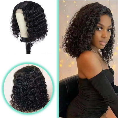 Natural Bob Wig Human Hair Small Curly Wig European And Wigs Women'S Gradient Color Short Curly Hair Synthetic For Cosplay