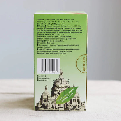 Blood Uric Acid Balance Tea Promote Purine Metabolism Gout Tea 20 Teabags