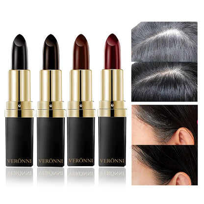 2pcs Quick Fix Hair Color Pencil Disposable Hair Dye Pen Portable Hair Color Pen Temporary Cover Up White Hair