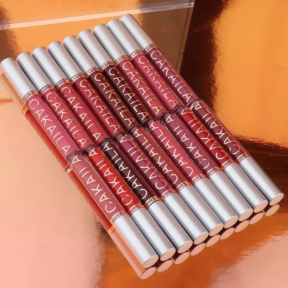 1PC Velvet Matte Lipstick Lip Gloss Light Red Liquid Lip Tint Cream Pigment Long Lasting Silky Texture Lips Women's Cosmetics