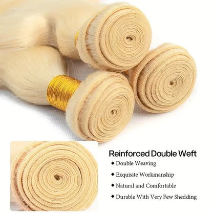 Colored Hair Bundles 1/3/4 613 Blonde Hair Extension Brazilian Hair Weave Bundle Body Wave Human Hair Extension 30Inch Long Hair