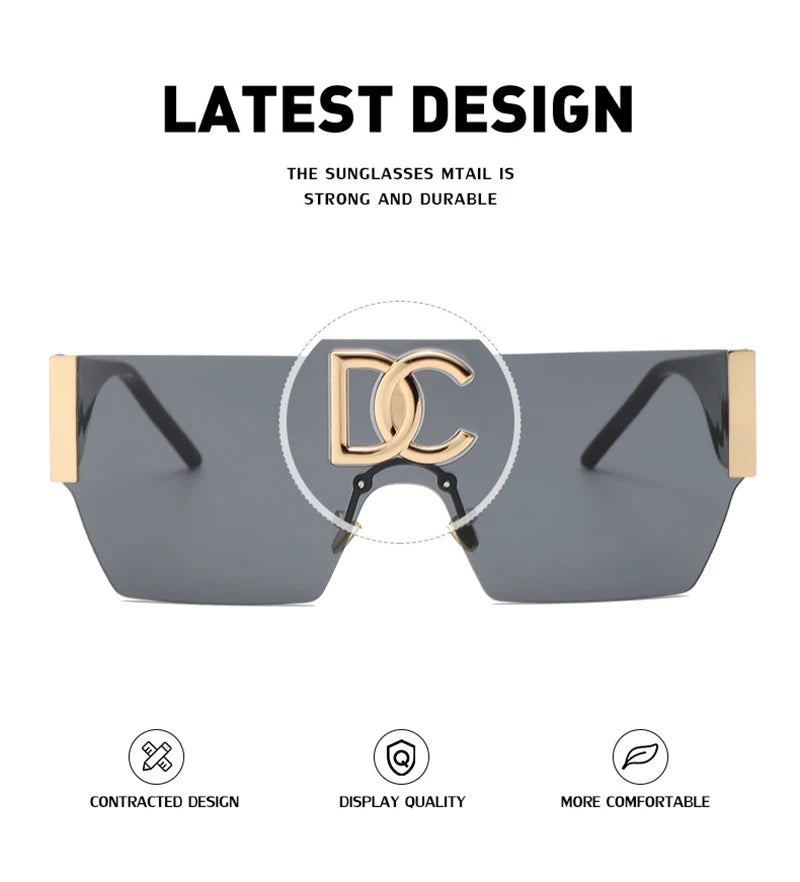 New 2024 Luxury Designer Square Sunglasses Women Fashion Trendy Punk Sun Glasses Ladies Gradient Shades Eyewear Oculos UV400