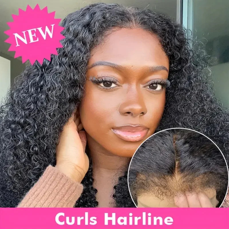 220% Kinky Curly edge Wigs Short Bob Pixie Cut Curly 13x4 Lace Front Wig Human Hair Wig PrePlucked Baby Hair Lace Closure Wig