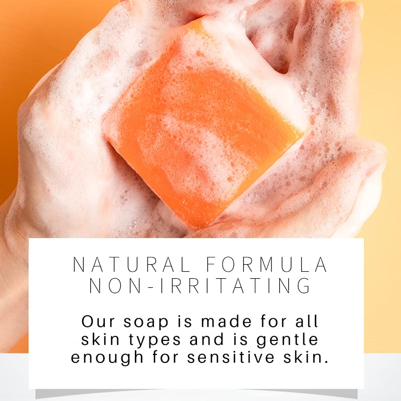 Turmeric Soap For Dark Spot Deep Cleaning Whitening Smoothing Skin Facial Body Natural Handmade Soap For Men and Women