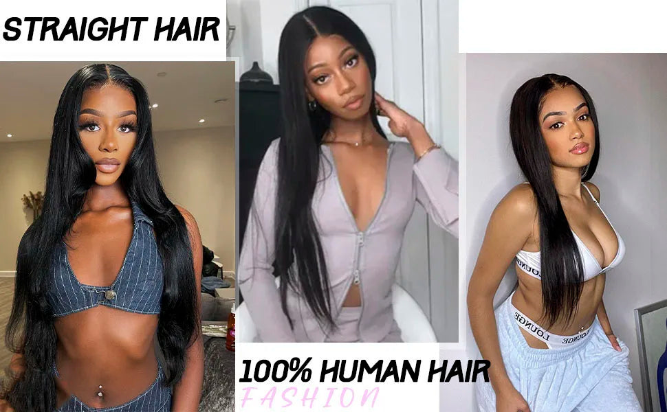 250 Density 13x4 HD Transparent Lace Front Human Hair Wigs 13x6 Straight Lace Frontal PrePlucked Brazilian Remy Wig For Women