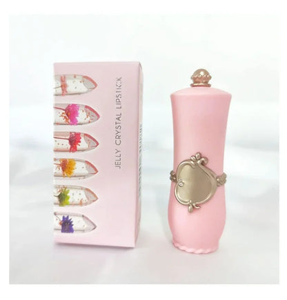 Flower Jelly Lipstick Set Temperature Change Moisturizer Flower Lip Stick Long Lasting Lip Balm Magic Color Change Lip Gloss Set