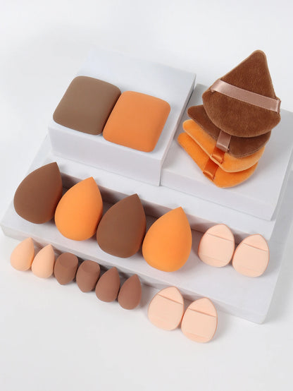 20 Pcs Pink Makeup Sponge and Makeup Puff Set Suitable for Face Cream and Powder Concealer Powder Makeup Machine