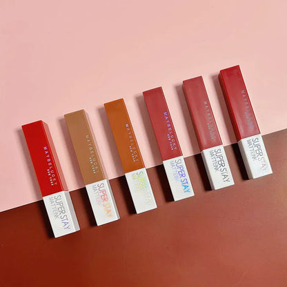 12/24Pcs Matte Lipstick 6/12 Colors Set Long Lasting Waterproof Non-Stick Lipstick  Women Lips Makeup Wholesale