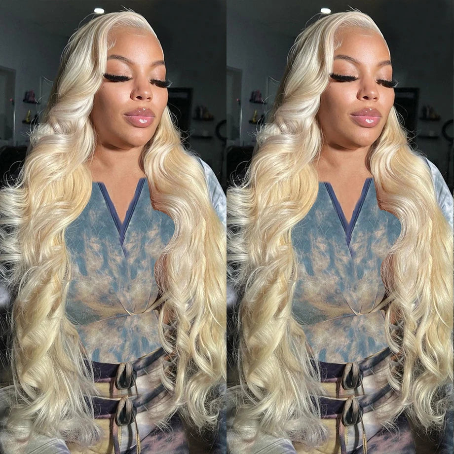 13x4 Honey Blonde Lace Front Wig Human Hair Wigs For Women Brazilian Hair Pre Plucked 30 32 Inch Body Wave 613 Lace Frontal Wig